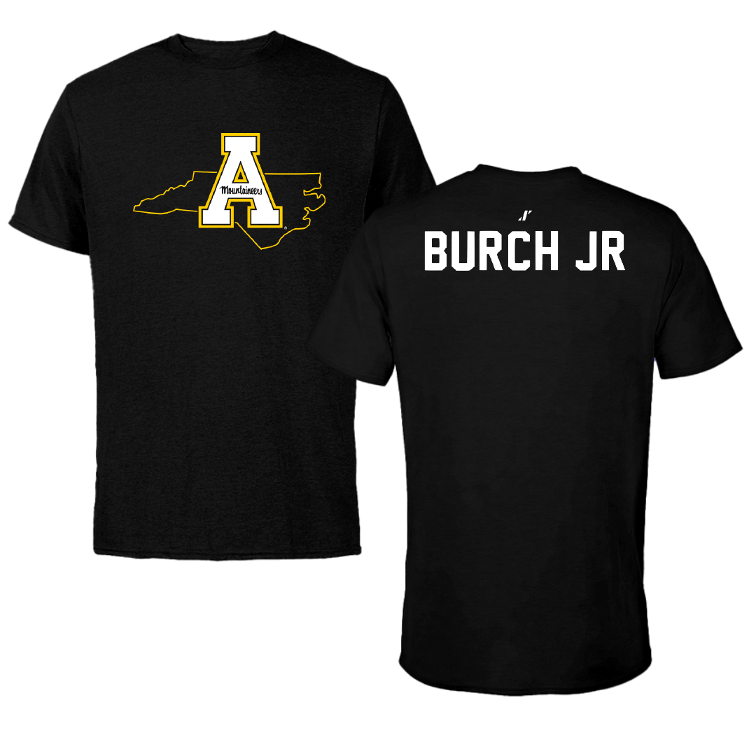 Appalachian State University TF and XC Black State Tee - Jeremiah Burch Jr