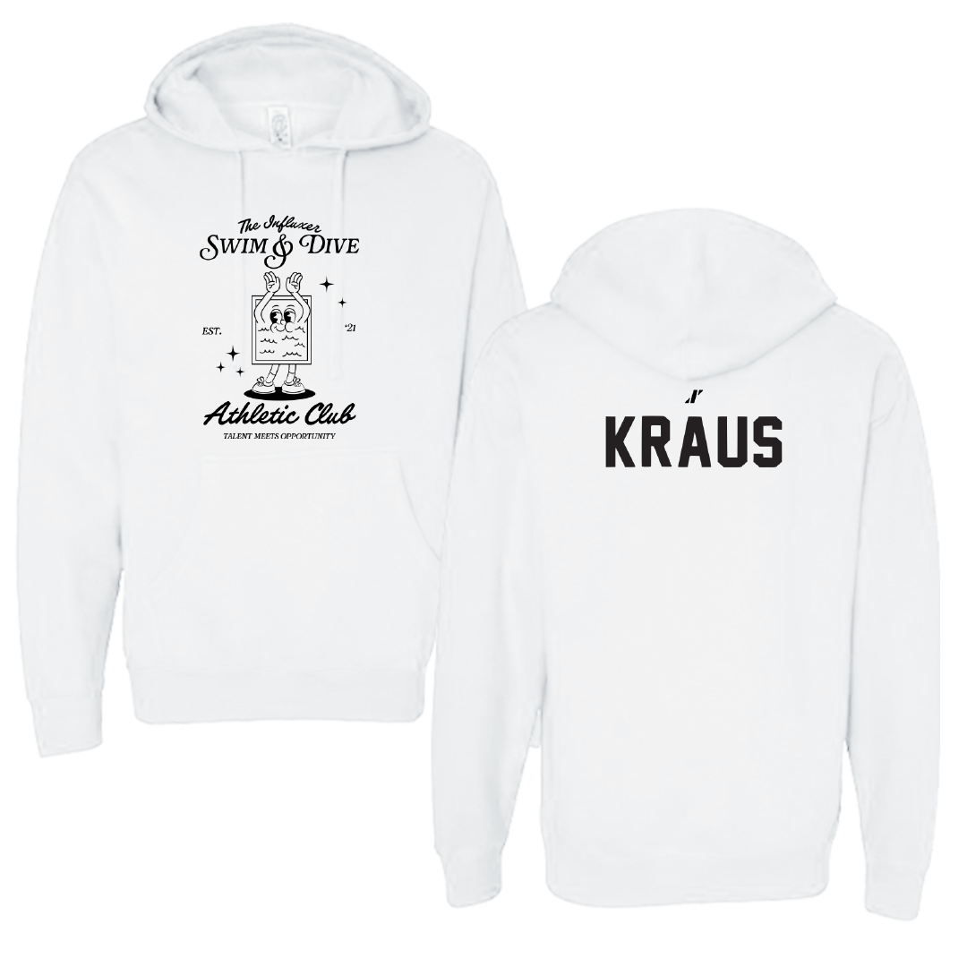 Swimming & Diving White Influxer Athletic Club Hoodie - Ellie Kraus