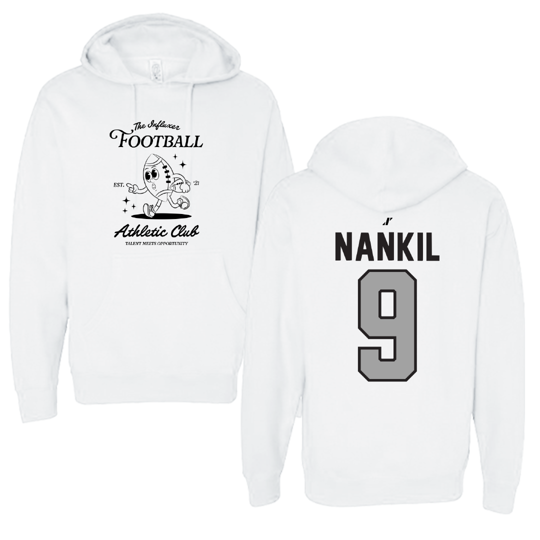Football White Influxer Athletic Club Hoodie - #9 Dom Nankil
