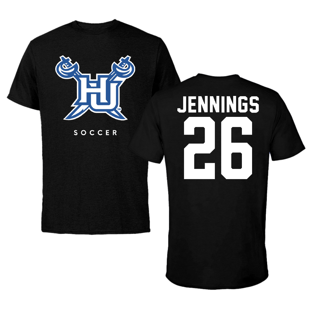 Hampton University Soccer Black Performance Tee - #26 Nylah Jennings