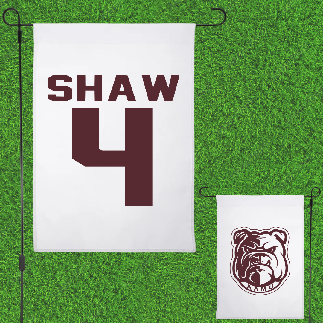 Alabama A&M University Volleyball White Garden Flag - #4 Caitlin Shaw