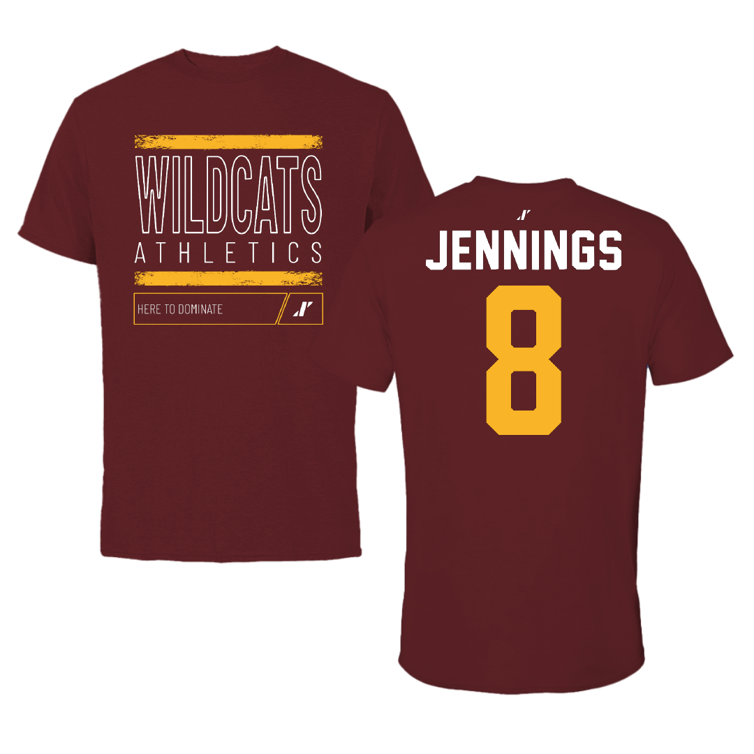 Bethune-Cookman University Volleyball Maroon Dominate Performance Tee - #8 Amya Jennings