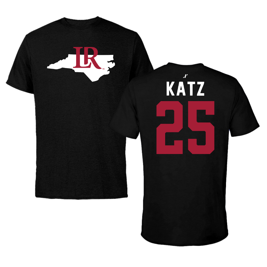Lenoir-Rhyne University Football Black State Performance Tee - #25 Baker Katz