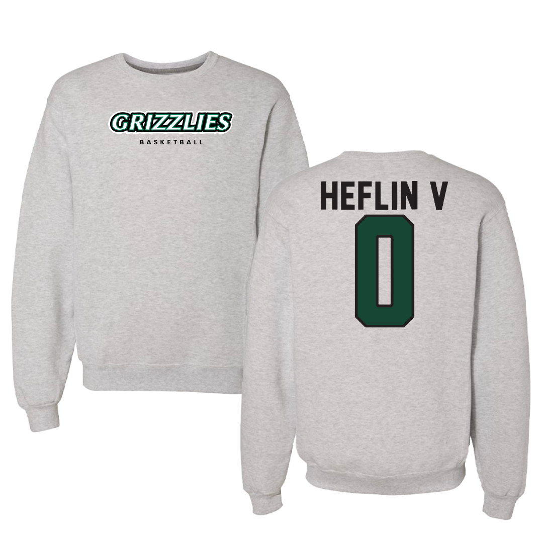 Adams State University Basketball Gray Grizzlies Crewneck - #0 Robert Heflin V