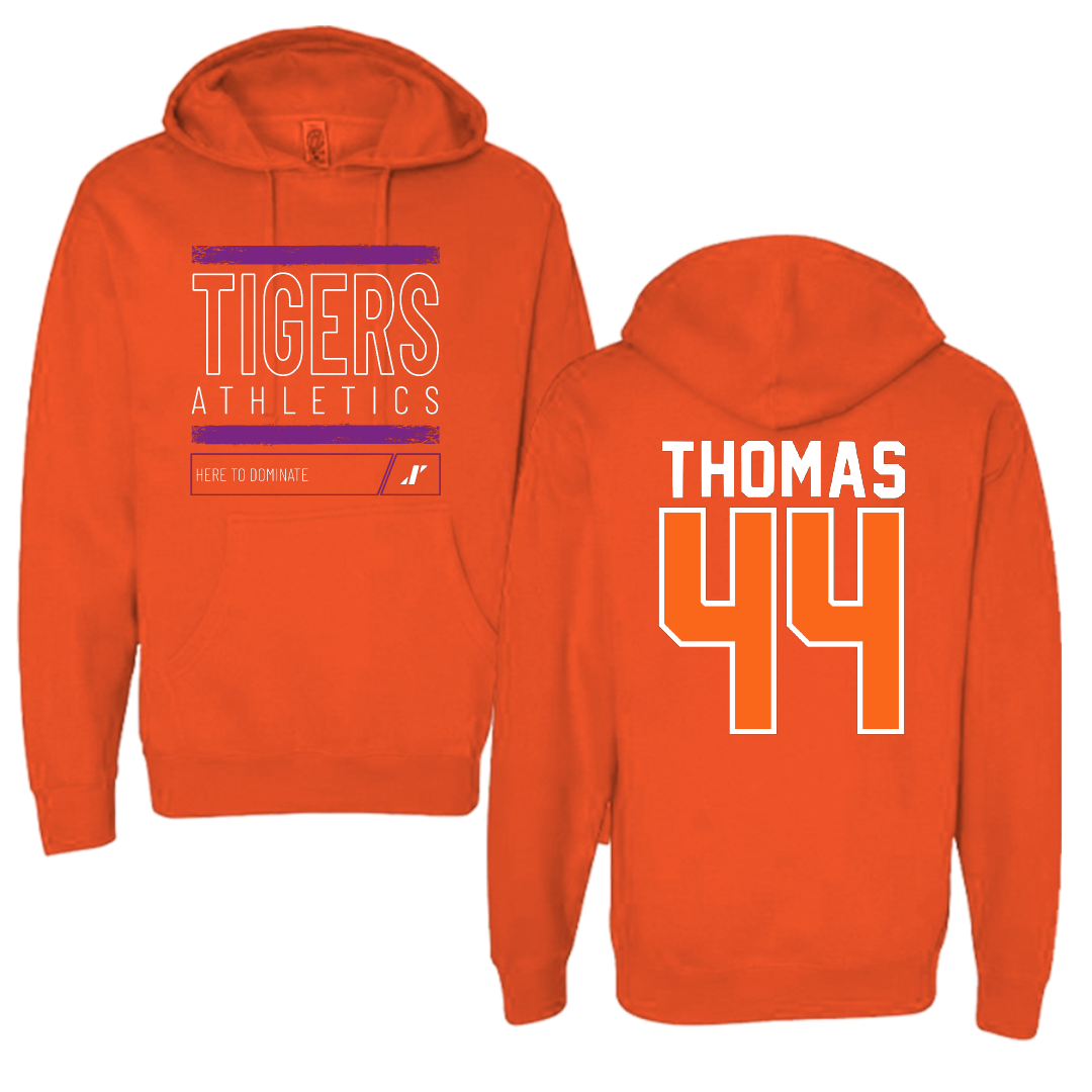 Edward Waters University Baseball Orange Dominate Hoodie - #44 Michael Thomas