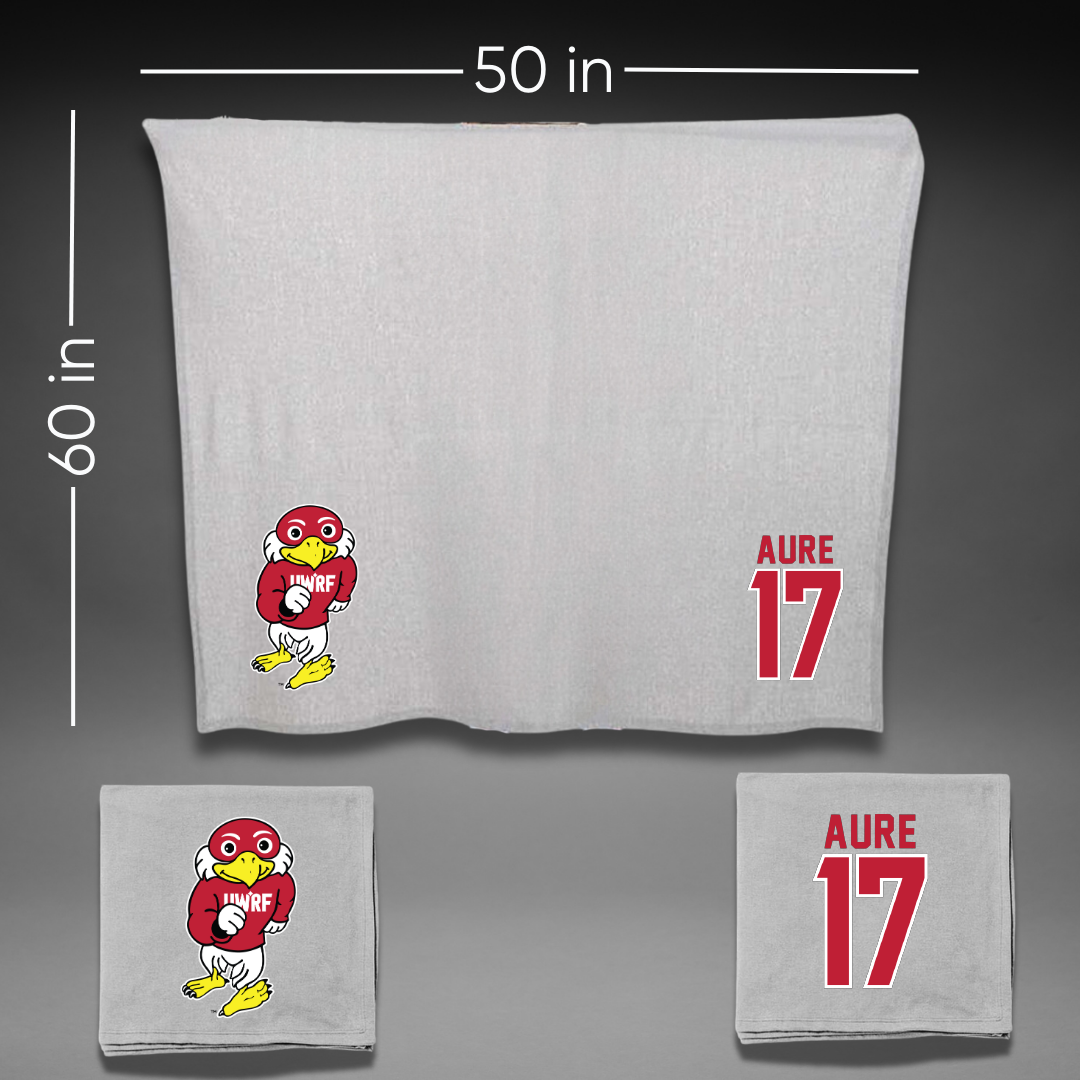 University of Wisconsin-River Falls Ice Hockey Gray Blanket - #17 MaKenna Aure