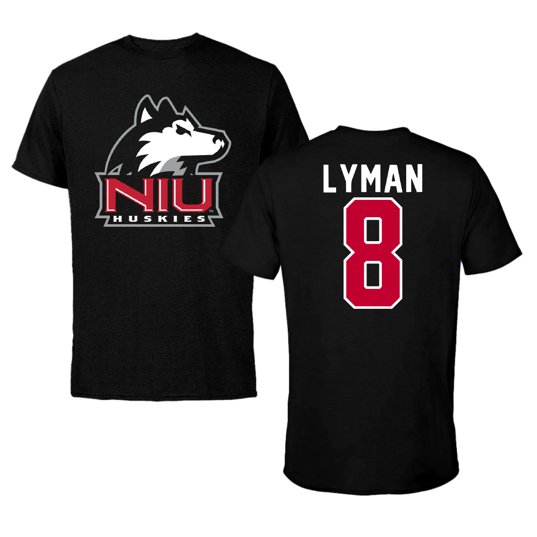 Northern Illinois University Baseball Black Performance Tee - #8 John Lyman