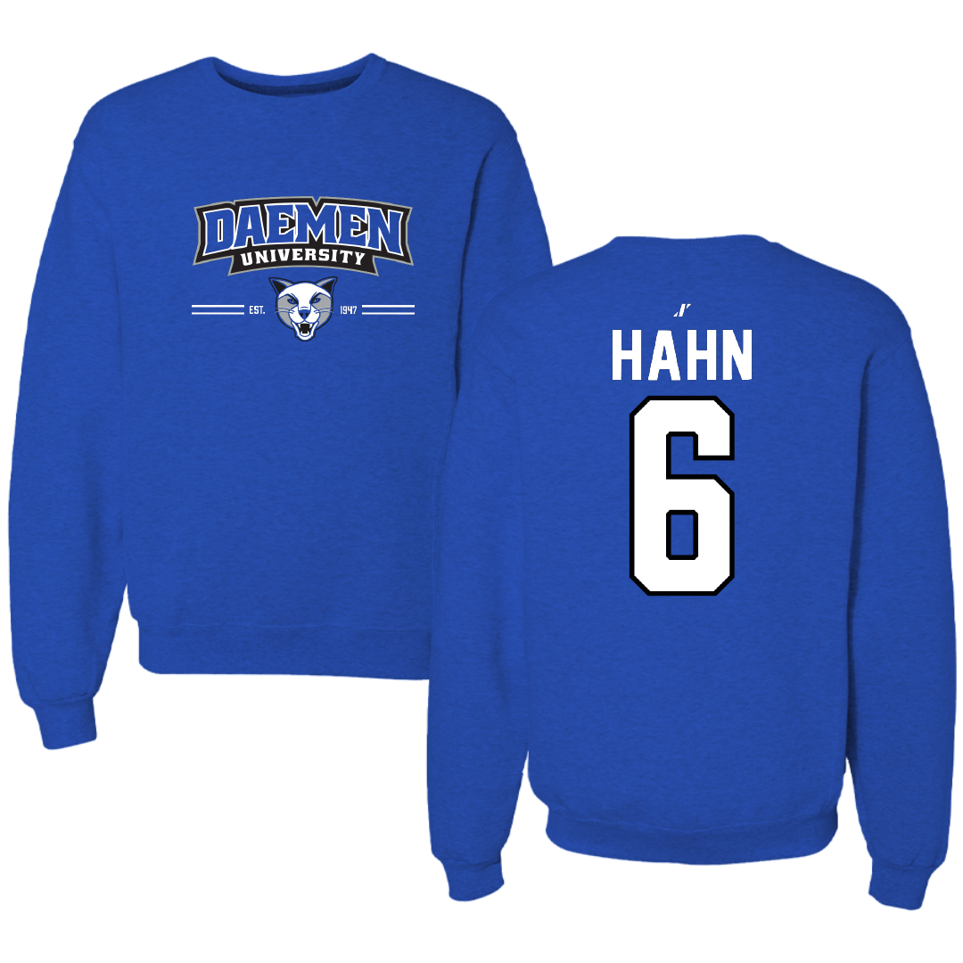 Daemen University Soccer Blue General Crewneck - #6 Nevada Hahn