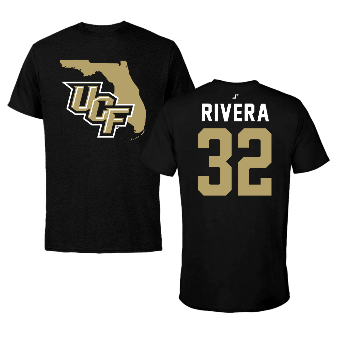 University of Central Florida Baseball Black State Performance Tee - #32 Aris Rivera