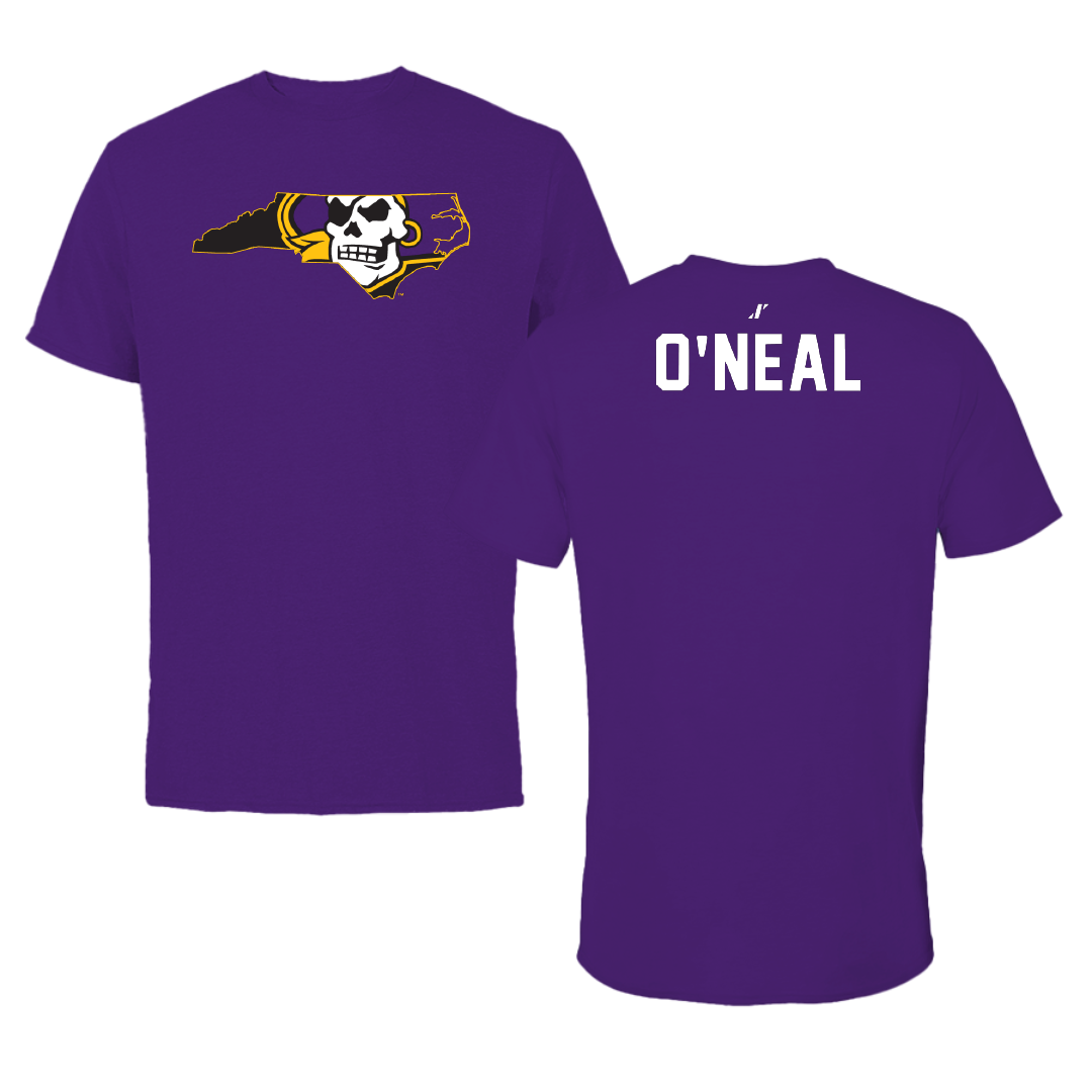 East Carolina University Golf Purple State Performance Tee - Drew O'Neal