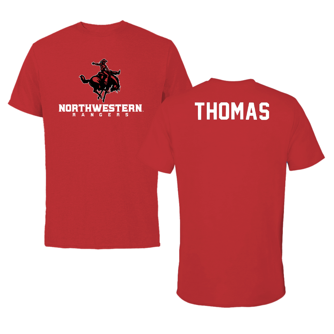 Northwestern Oklahoma State University TF and XC Red Block Performance Tee - Zach Thomas