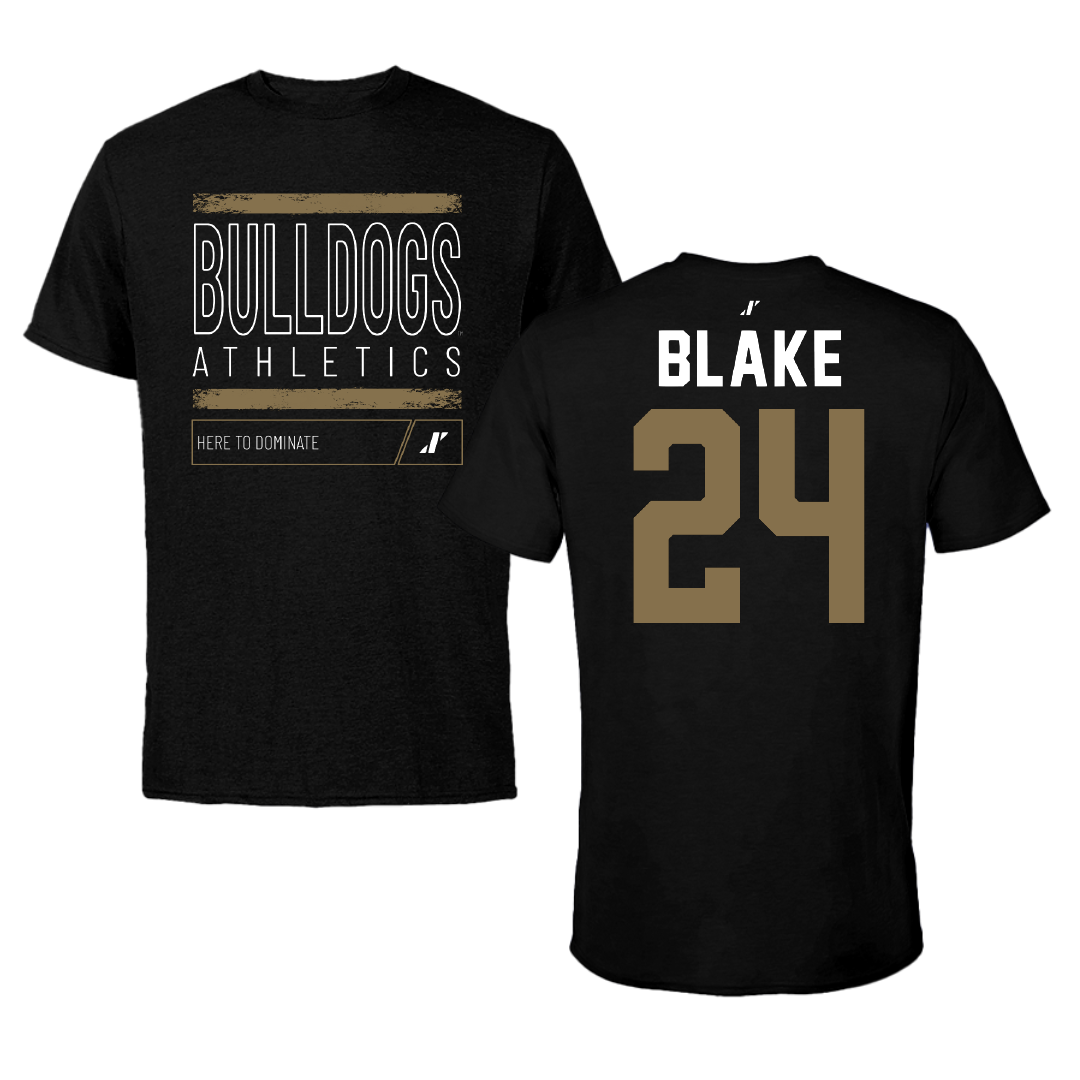 Bryant University Baseball Black Dominate Performance Tee - #24 Evan Blake