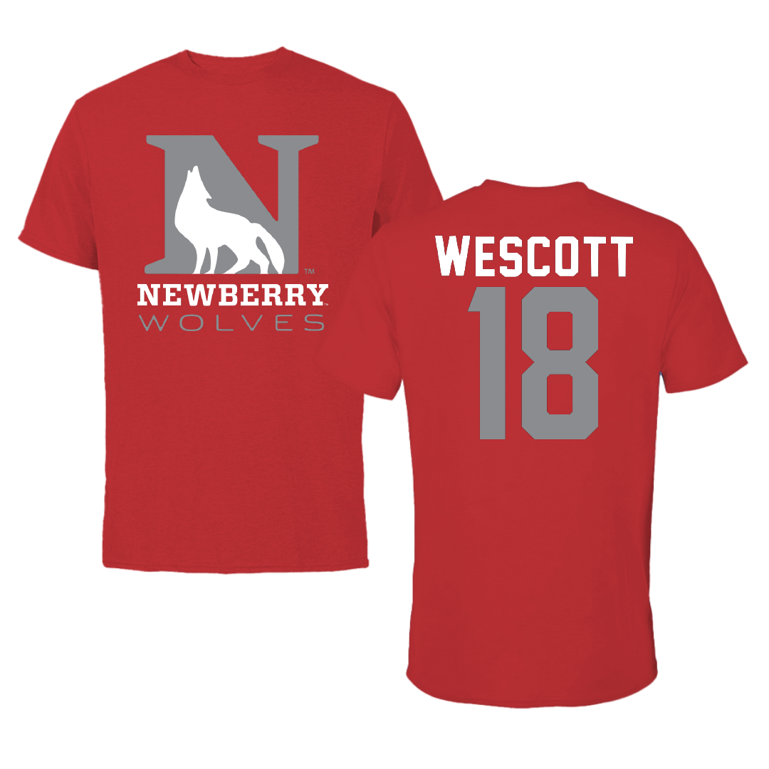 Newberry College Softball Red Performance Tee - #18 Natalie Wescott