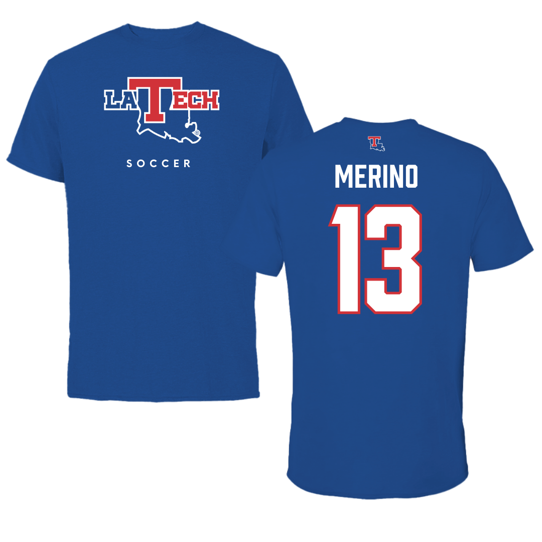 Louisiana Tech University Soccer True Royal Performance Tee - #13 Dakota Merino