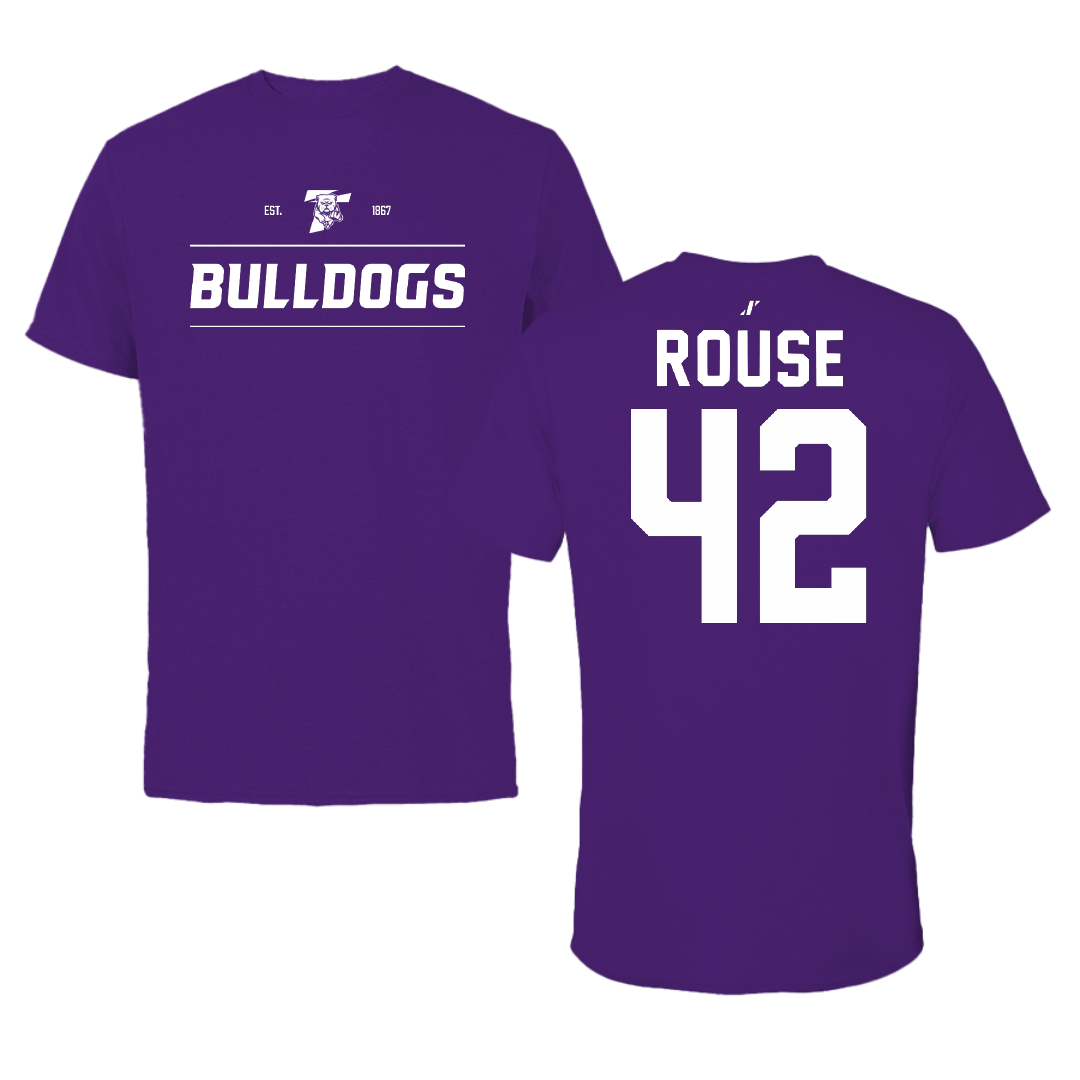 Truman State University Football Purple General Tee - #42 Michael Rouse
