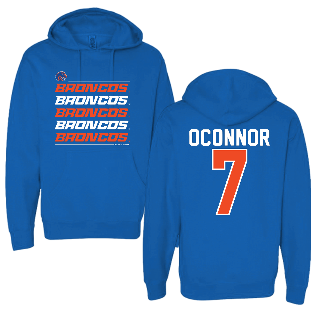Boise State University Volleyball Blue General Hoodie - #7 Bridey OConnor