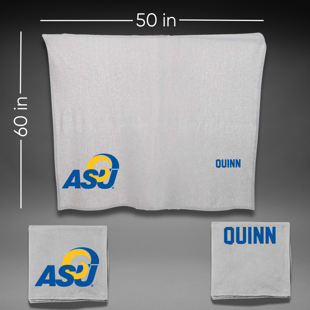 Angelo State University Tennis Gray Blanket - Mary-June Quinn