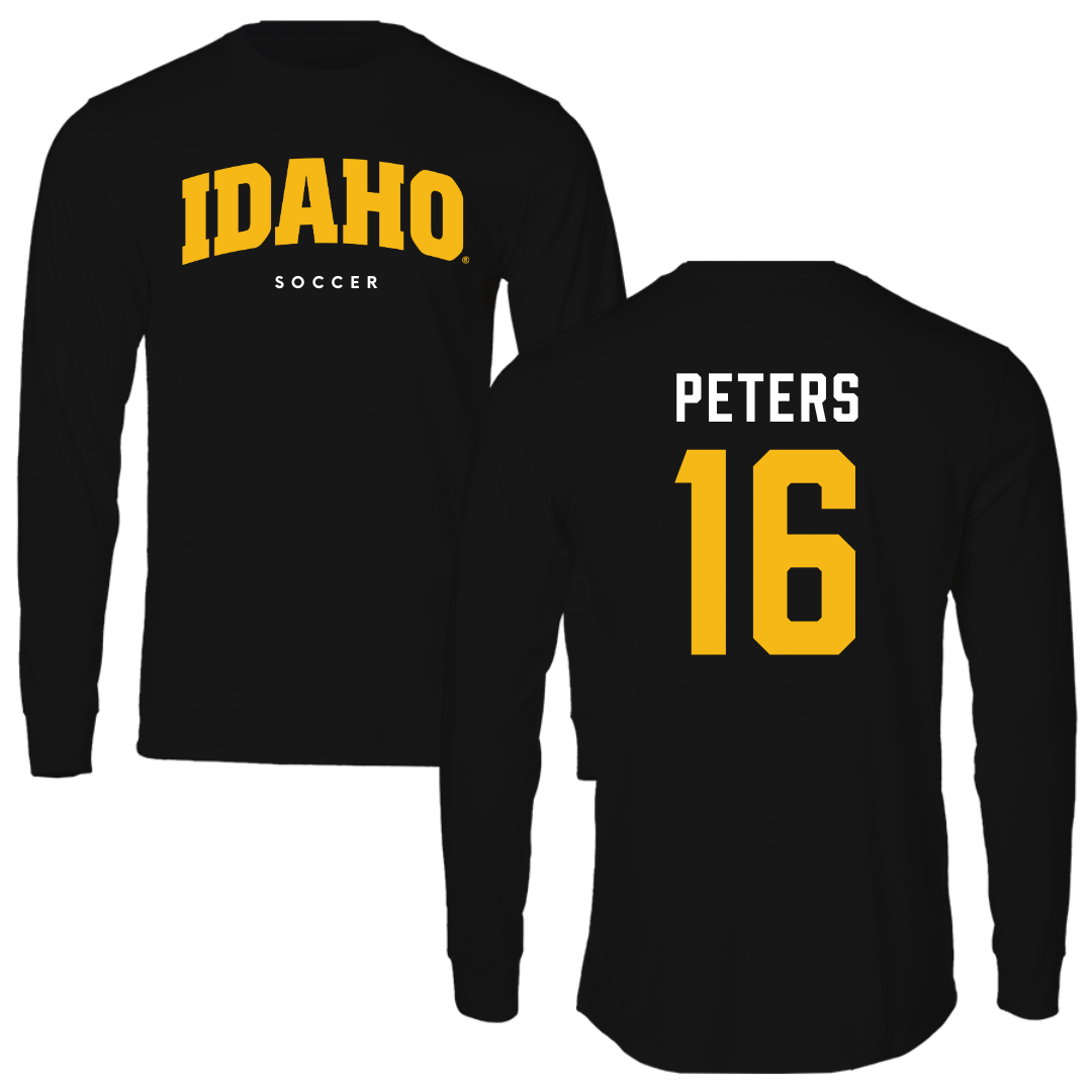 University of Idaho Soccer Black Performance Long Sleeve - #16 Tori Peters