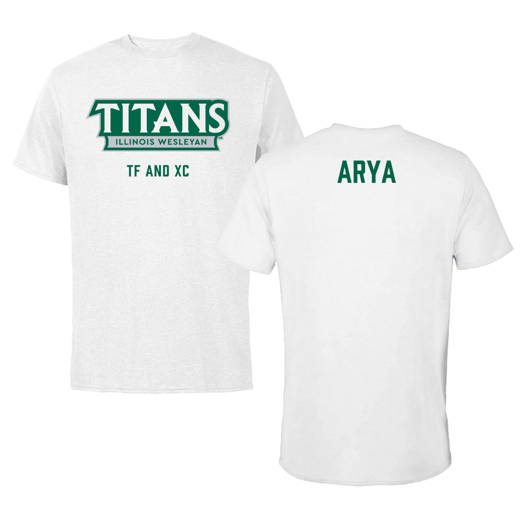 Illinois Wesleyan University TF and XC White Mascot Tee - Justin Arya
