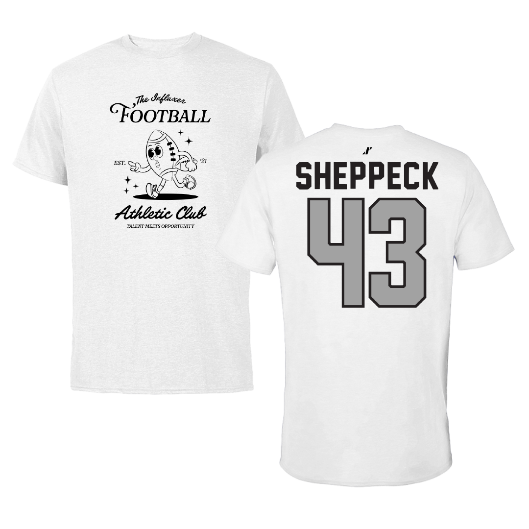 Football White Influxer Athletic Club Tee - #43 Nathan Sheppeck