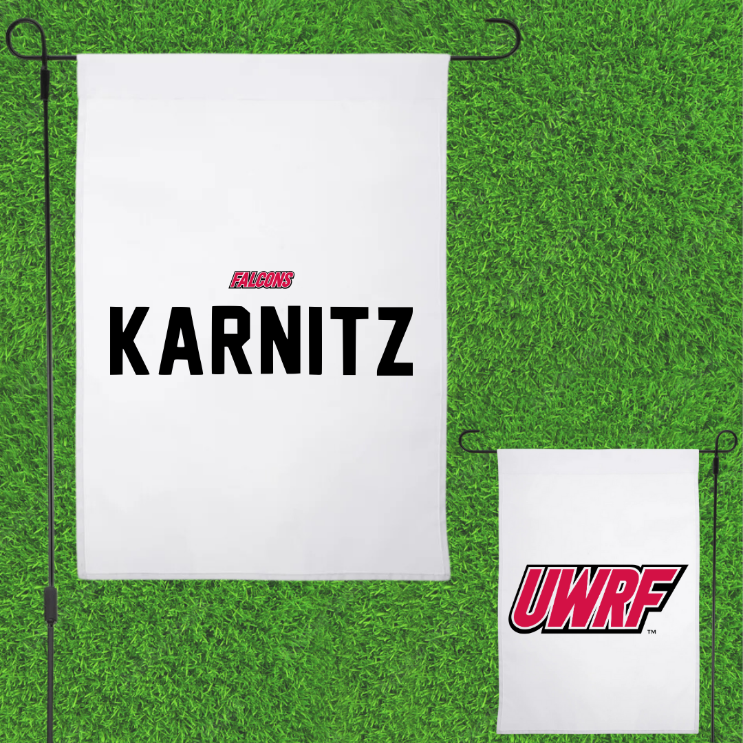 University of Wisconsin-River Falls TF and XC White Garden Flag - Emma Karnitz