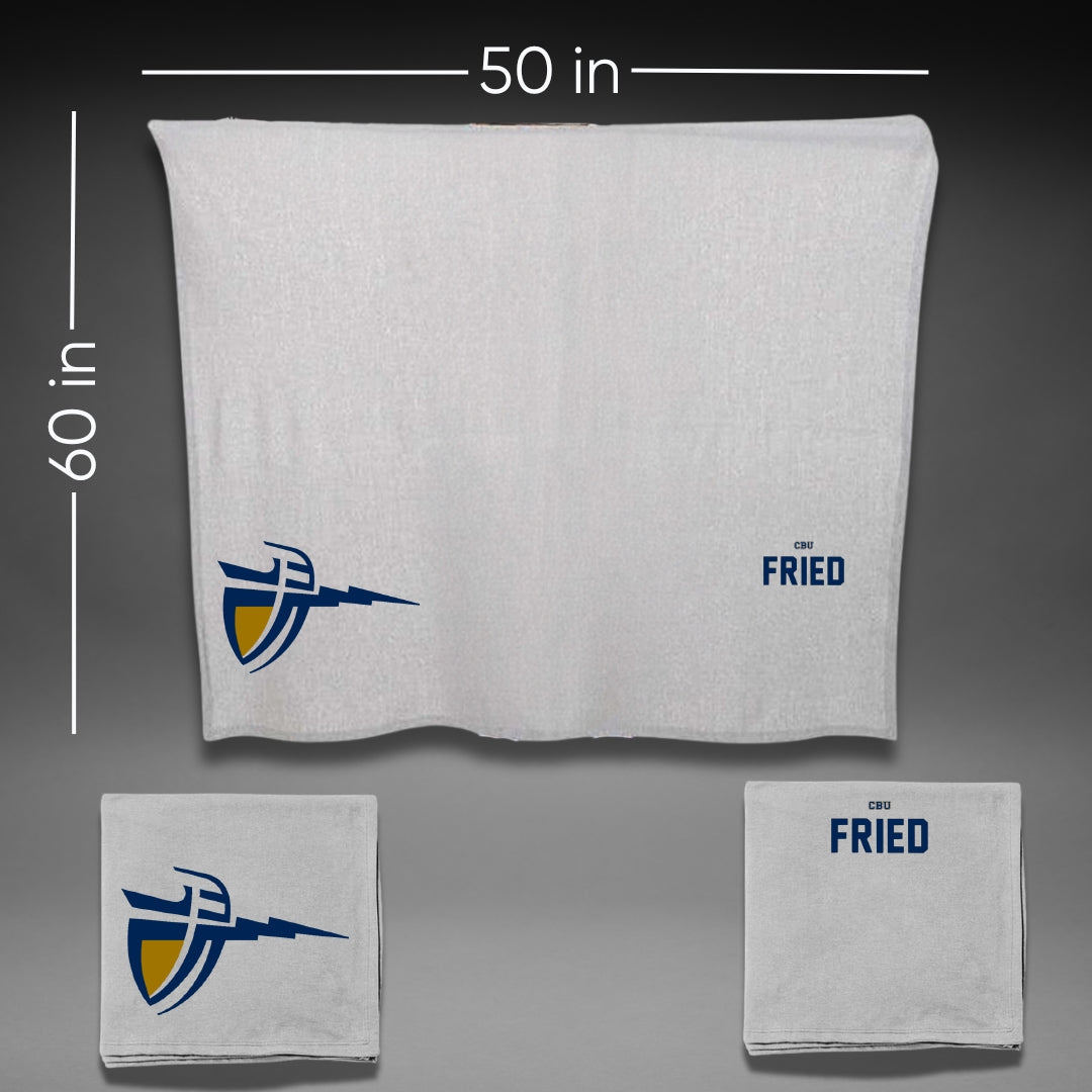California Baptist University Cheer Gray Blanket - Ava Fried