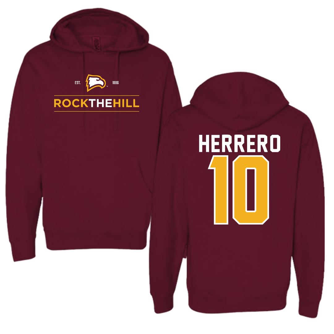 Winthrop University Lacrosse Garnet General Hoodie - #10 Grace Herrero