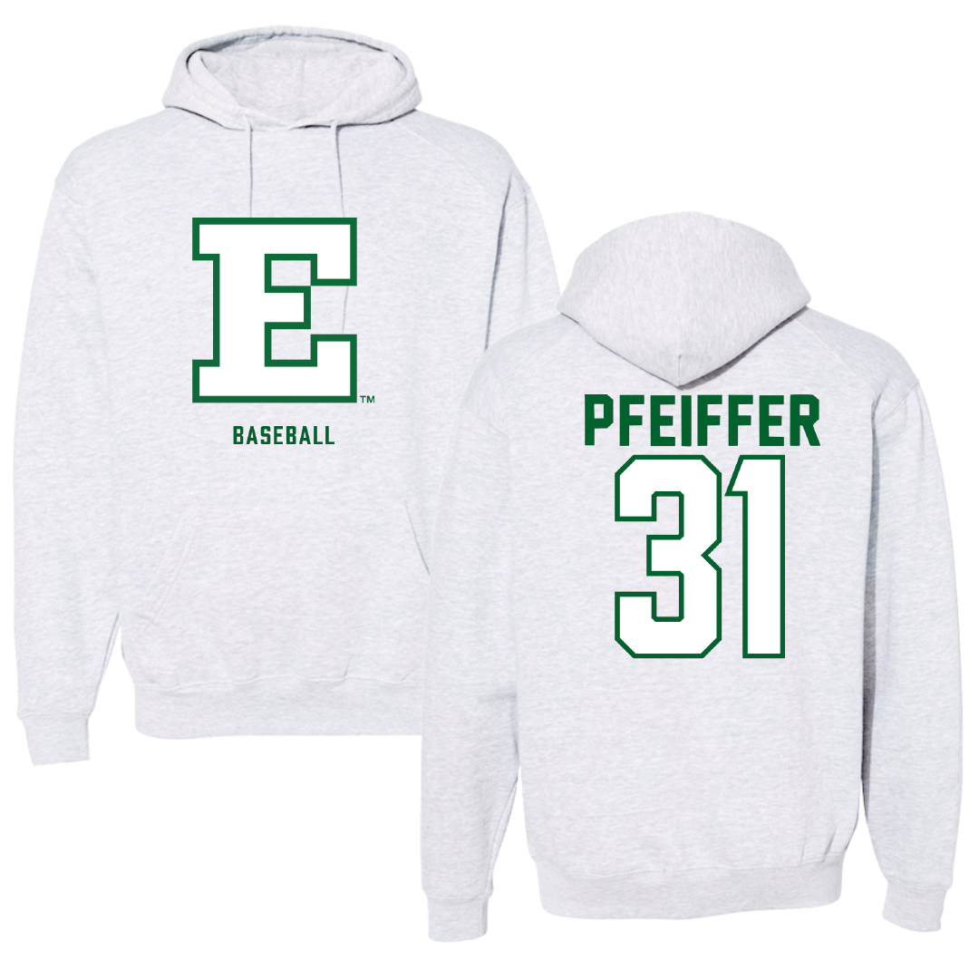Eastern Michigan University Baseball Gray Hoodie - #31 Michael Pfeiffer