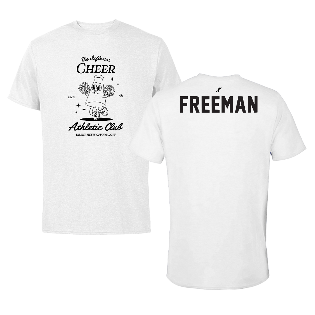 Cheer White Influxer Athletic Club Tee - Lacee Freeman