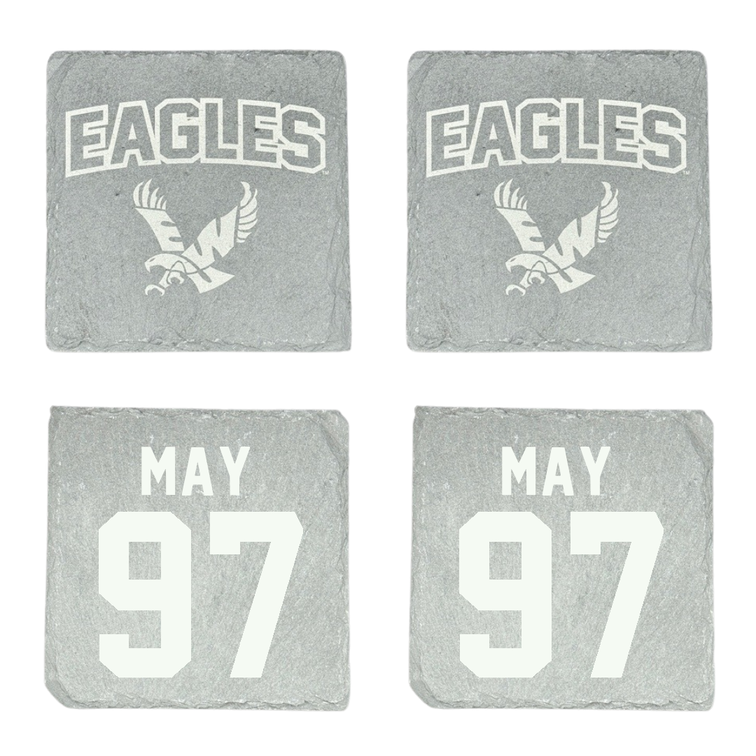 Eastern Washington University Football Stone Coaster (4 Pack)  - #97 Tariq May