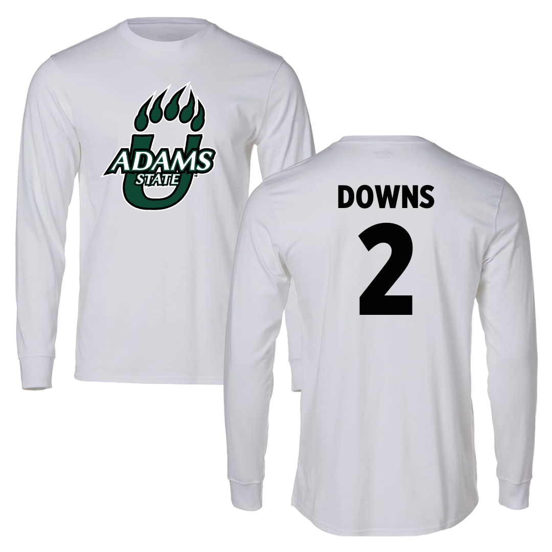 Adams State University Baseball White Performance Long Sleeve - #2 Ryan Downs