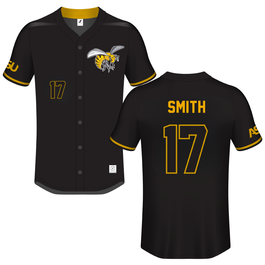 Alabama State University Black Button-Down Jersey - #17 Zaelyn Smith
