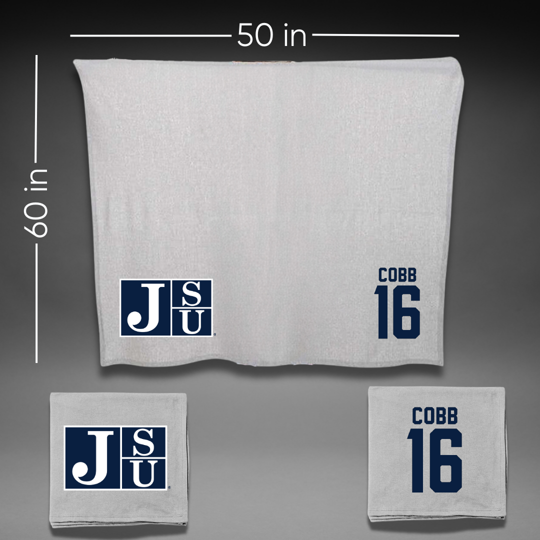Jackson State University Soccer Gray Blanket - #16 Olivia Cobb