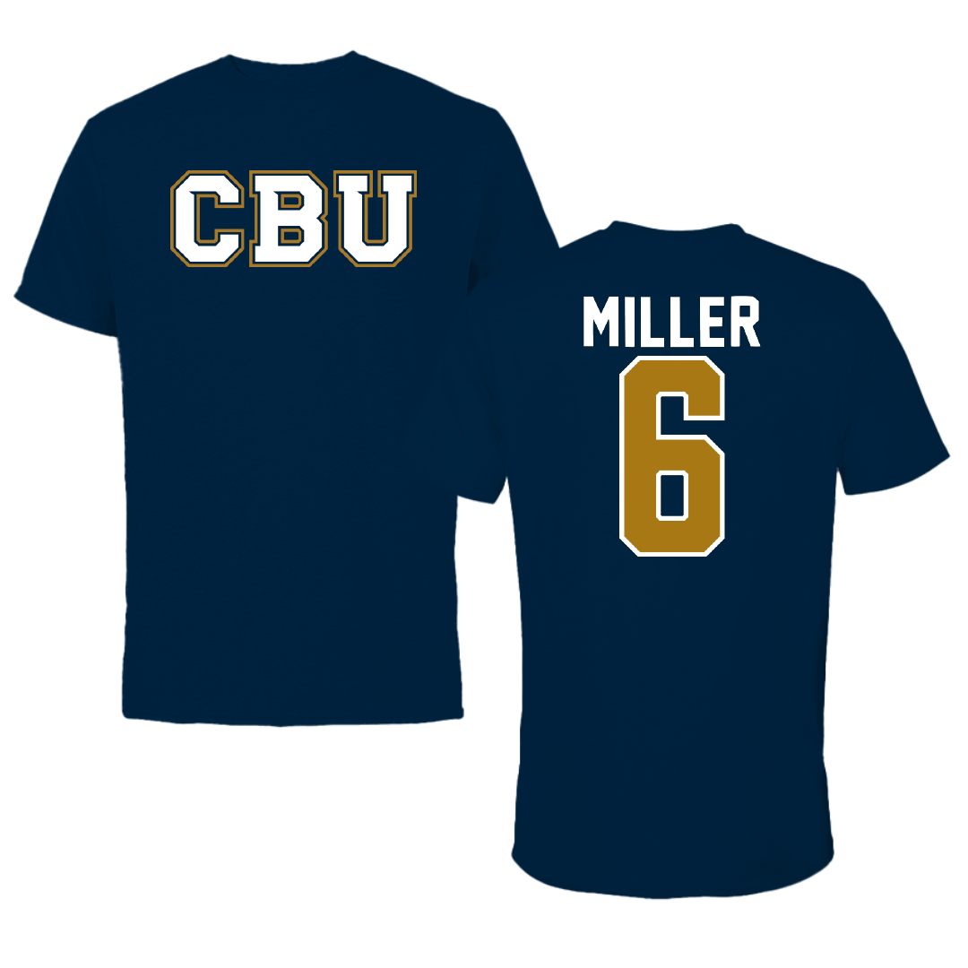 California Baptist University Soccer Navy Performance Tee - #6 Daisy Miller