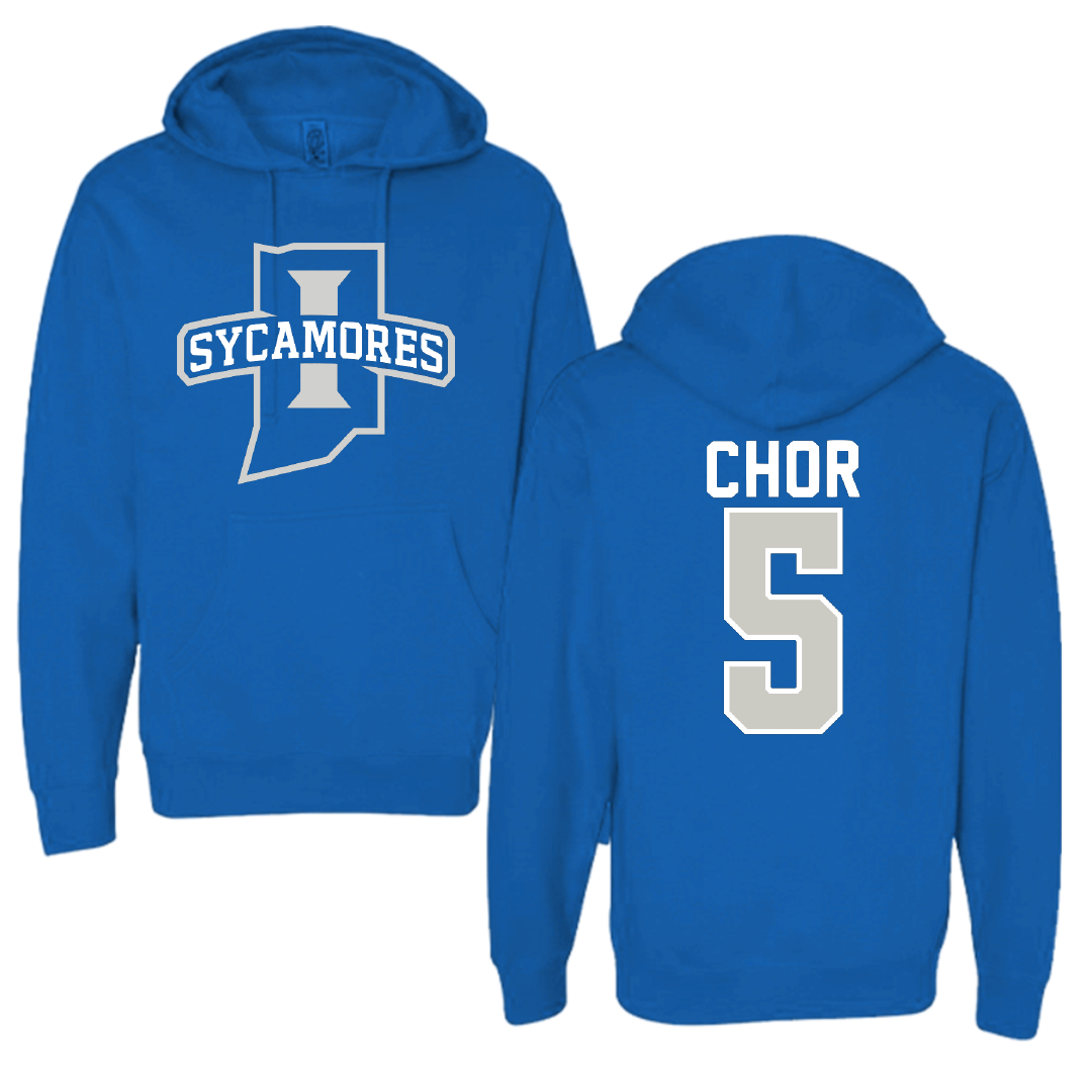 Indiana State University Soccer Blue Hoodie - #5 Anna Chor
