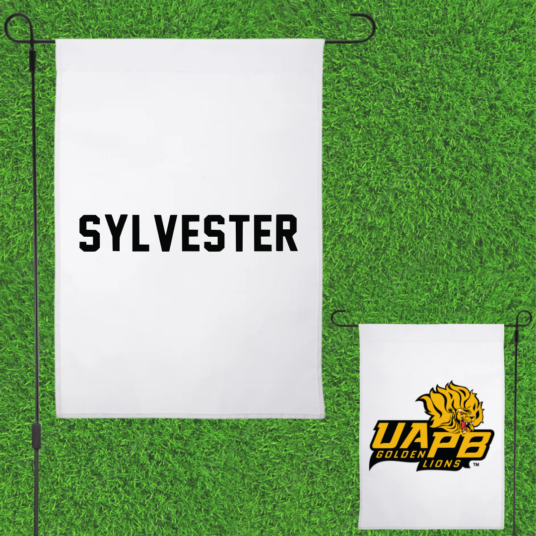 University of Arkansas-Pine Bluff TF and XC White Garden Flag - Jared Sylvester