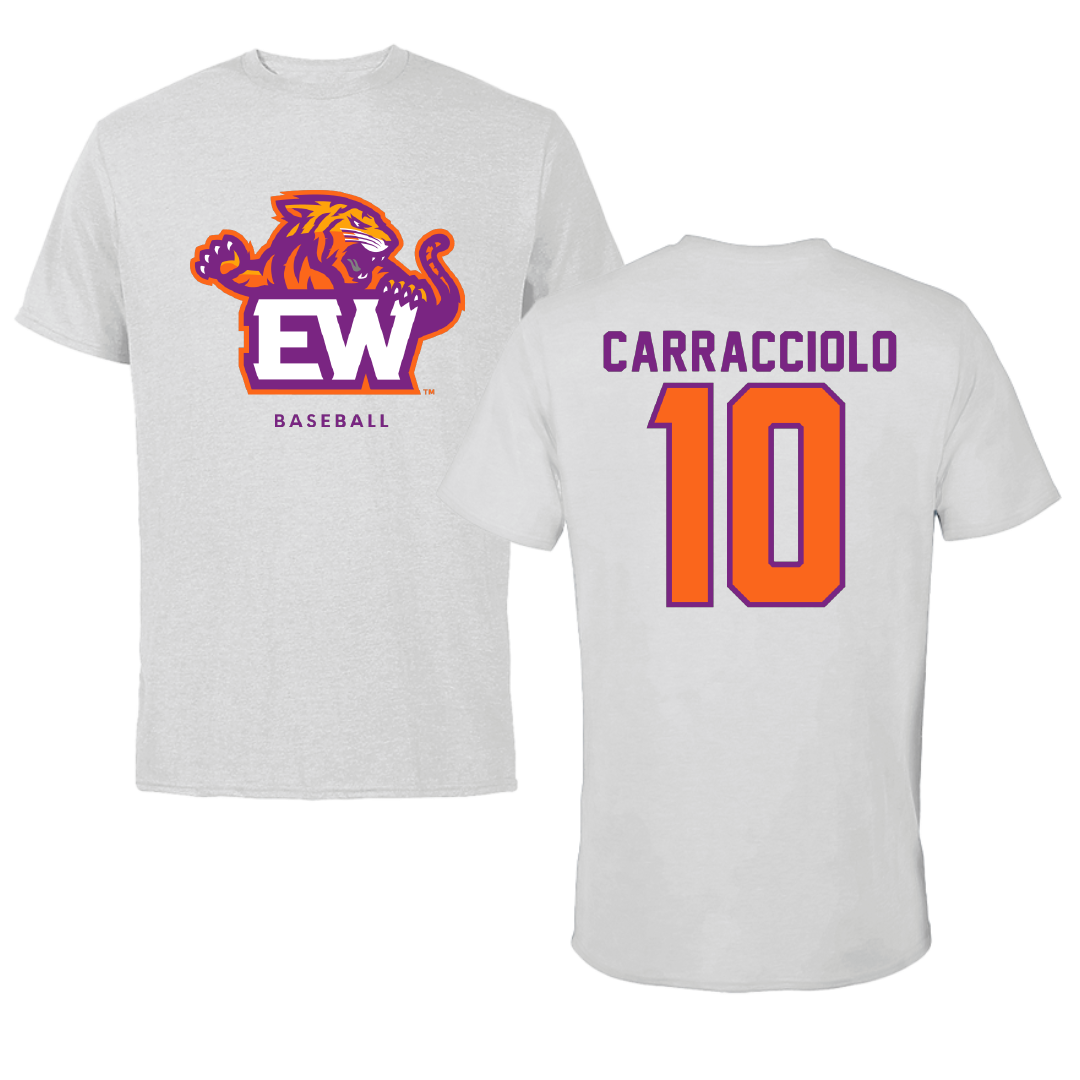 Edward Waters University Baseball Light Gray Tee - #10 Andres Carracciolo