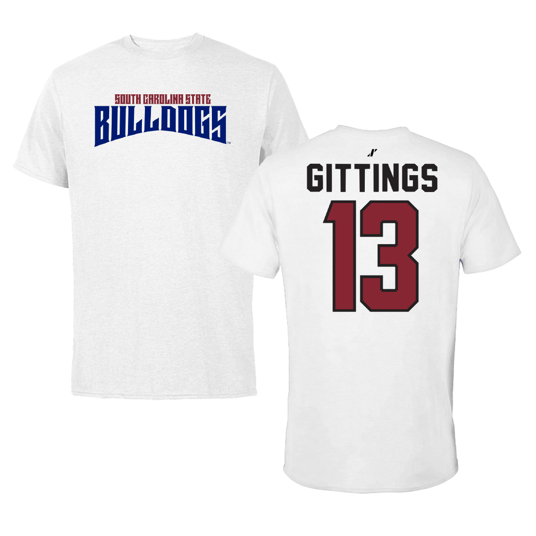 South Carolina State University Soccer White Classic Performance Tee - #13 Jada Gittings