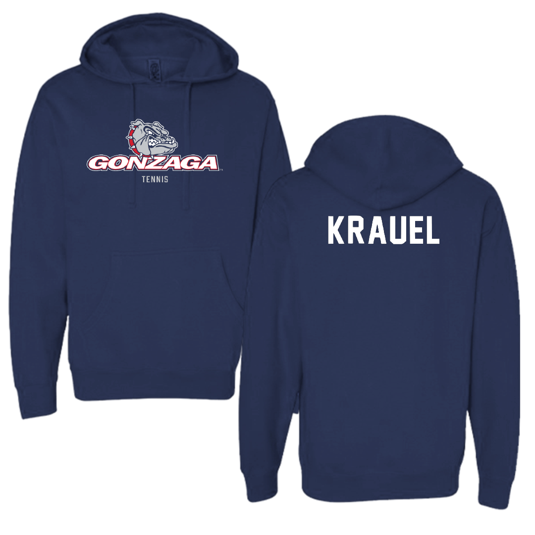 Gonzaga University Tennis Navy Hoodie - Gus Krauel