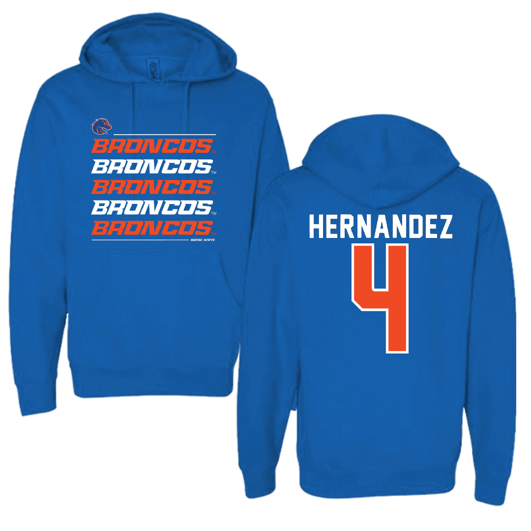 Boise State University Softball Blue General Hoodie - #4 Ashley Hernandez