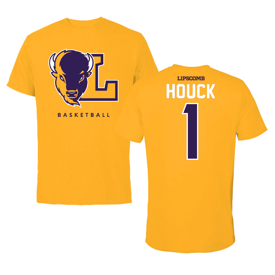 Lipscomb University Basketball Gold Performance Tee - #1 Rylan Houck