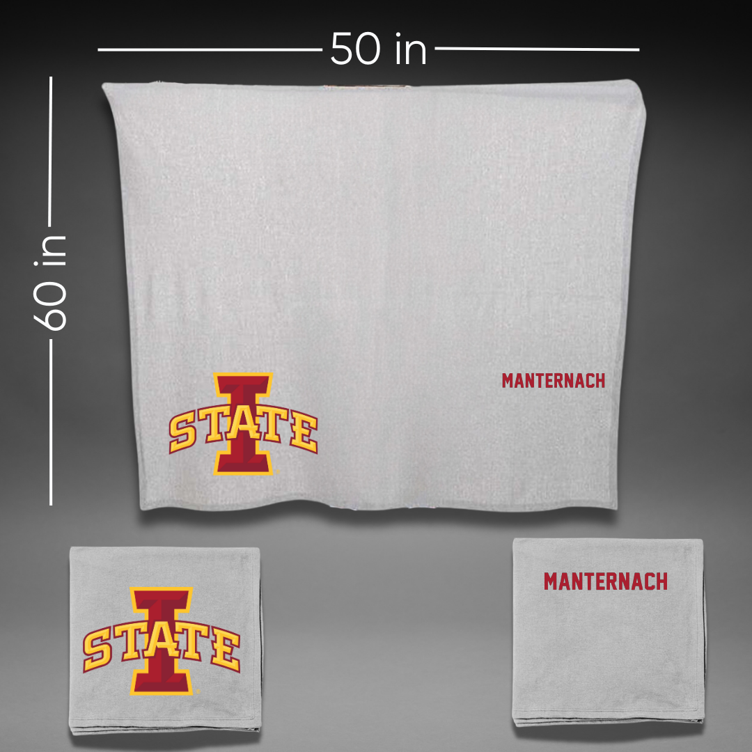 Iowa State University Gymnastics Gray Blanket - Madelyn Manternach