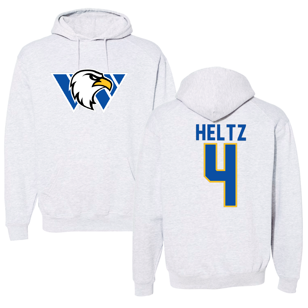 Williams Baptist University Basketball Light Gray Hoodie - #4 Alyssa Heltz