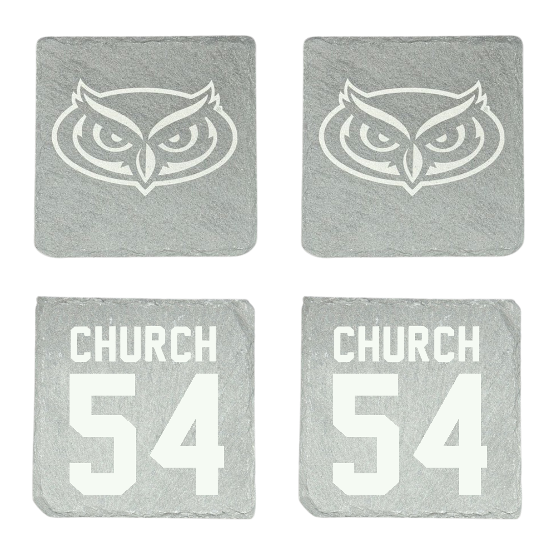 Florida Atlantic University Football Stone Coaster (4 Pack)  - #54 Jordan Church