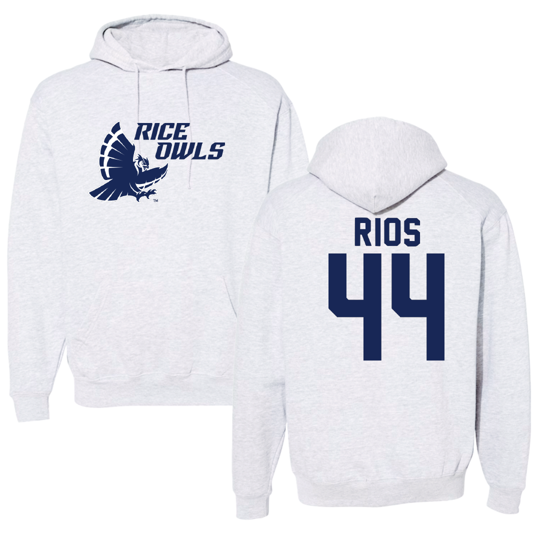Rice University Baseball Gray Hoodie - #44 Lorenzo Rios