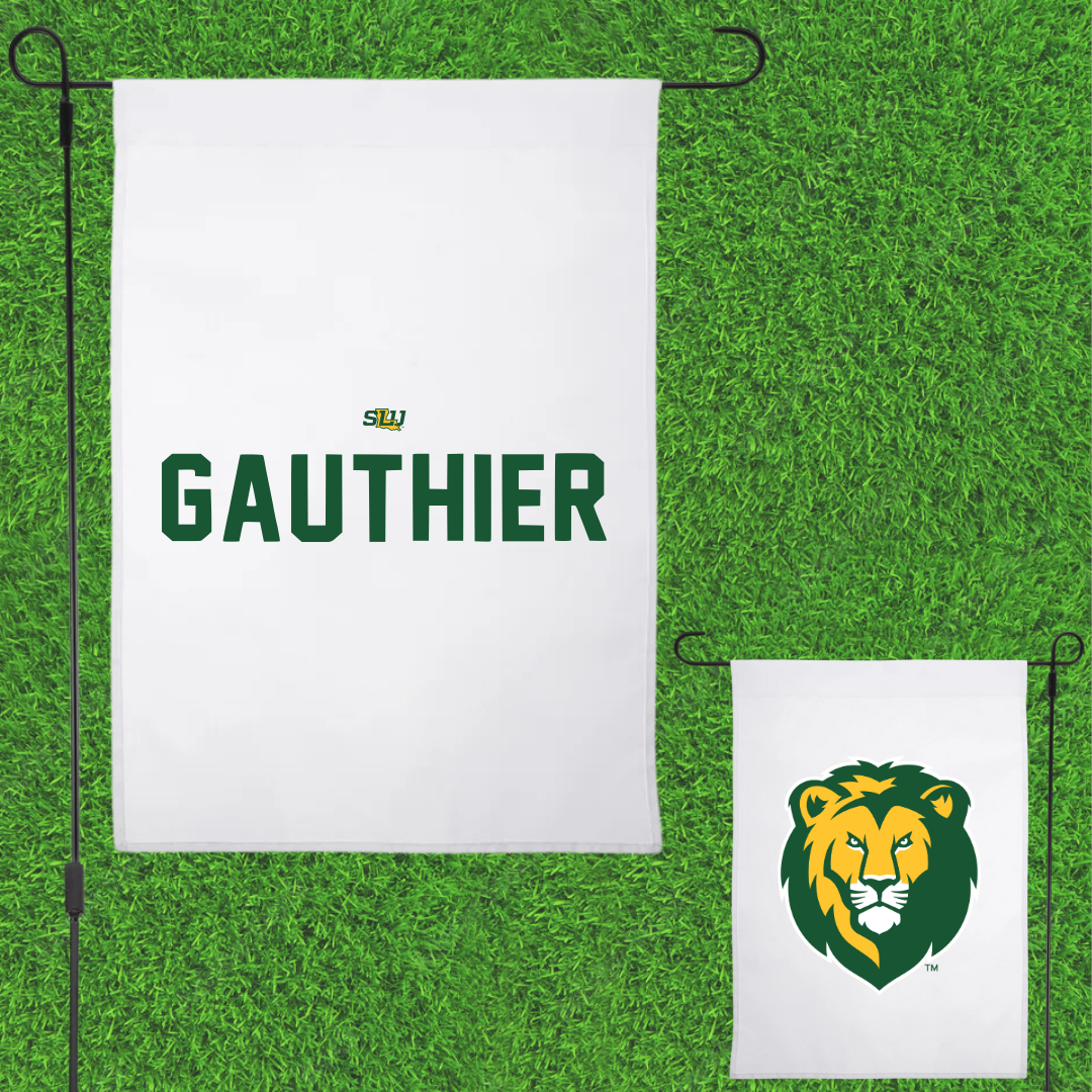 Southeastern Louisiana University Cheer White Garden Flag - Megyn Gauthier