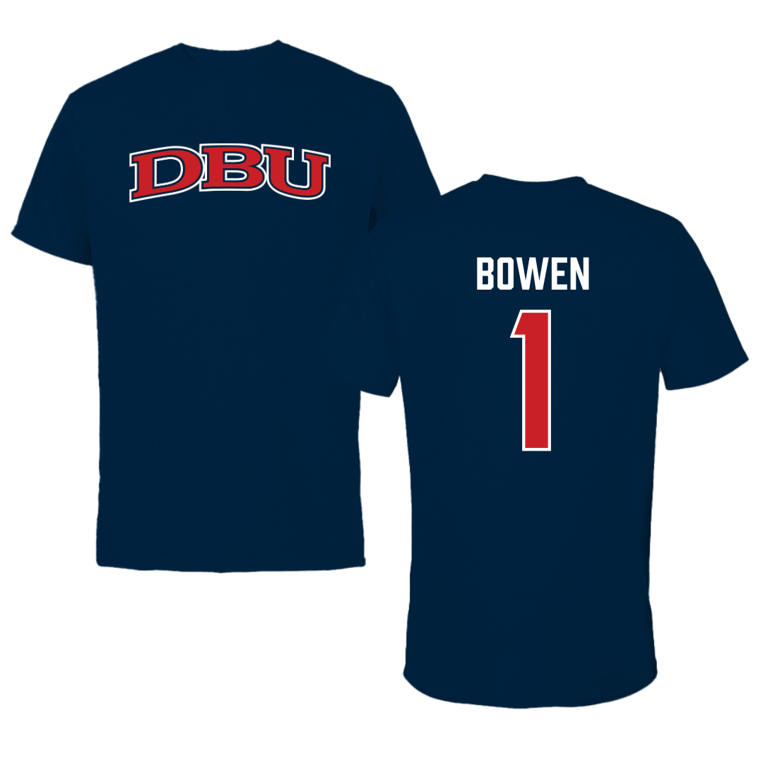 Dallas Baptist University Soccer Navy DBU Performance Tee - #1 Breanna Bowen