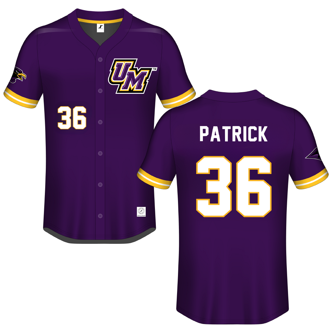 University of Montevallo Purple Button-Down Jersey - #36 Sam Patrick
