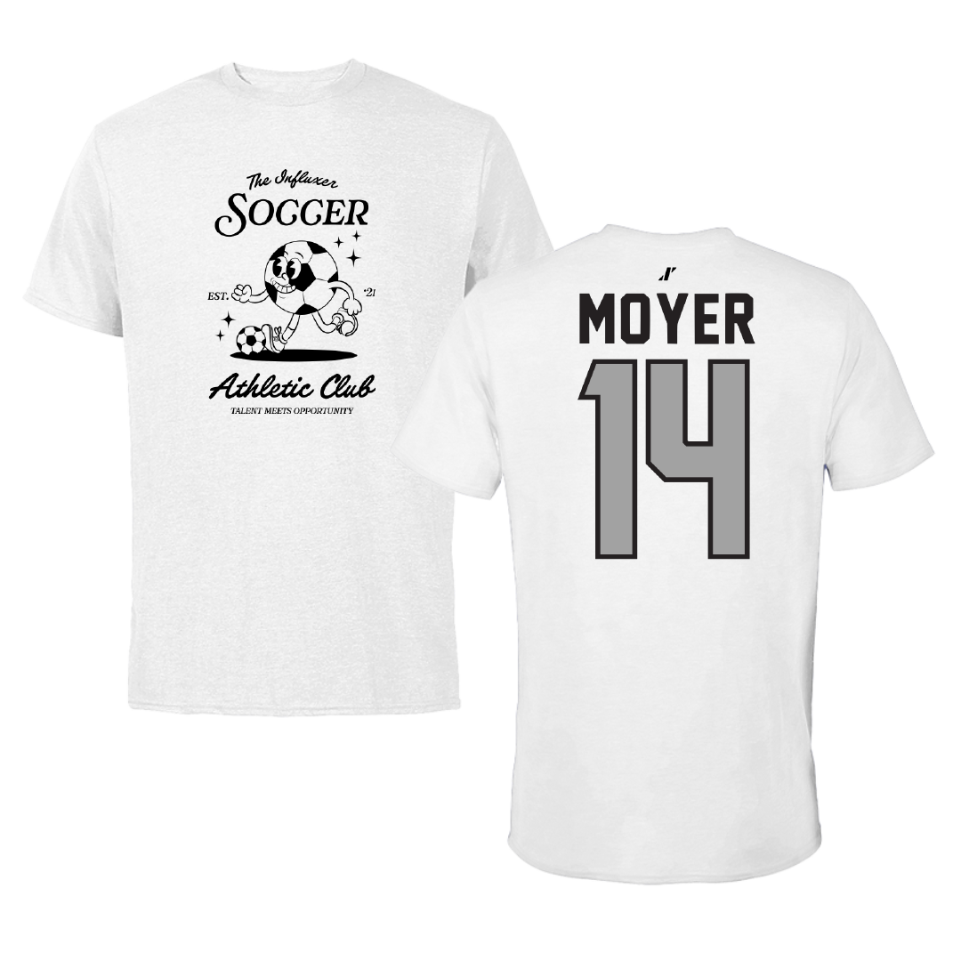 Soccer White Influxer Athletic Club Tee - #14 Bailey Moyer