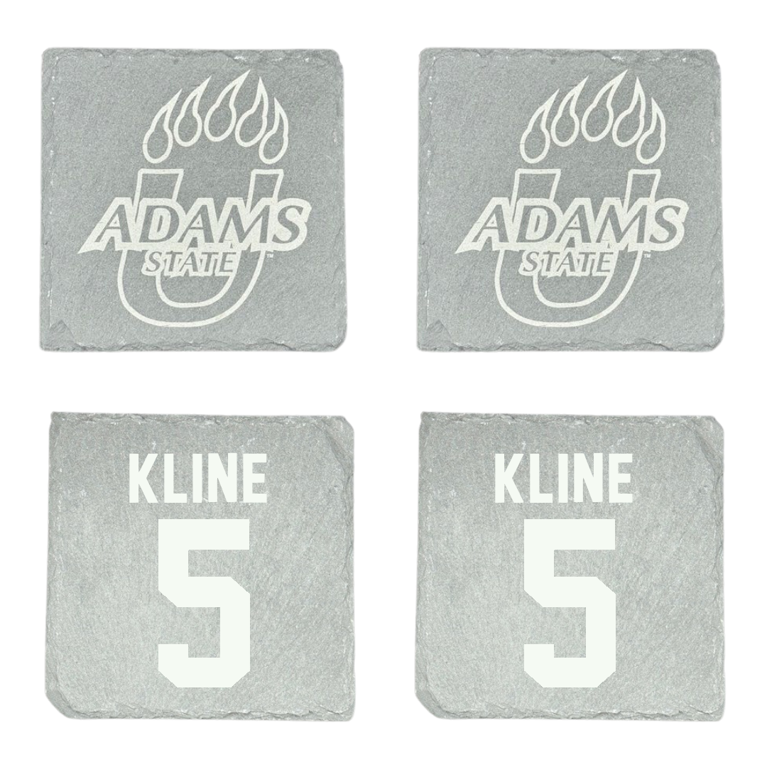 Adams State University Lacrosse Stone Coaster (4 Pack)  - #5 Samuel Kline